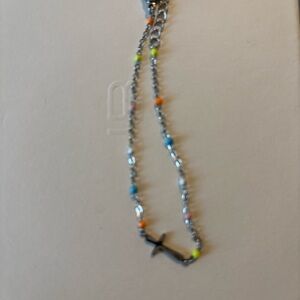 Colorful Beaded adjustable stainless steel bracelet